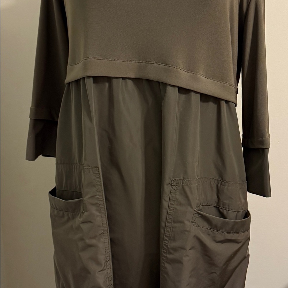 Joseph Ribkoff Khaki Layered Dress